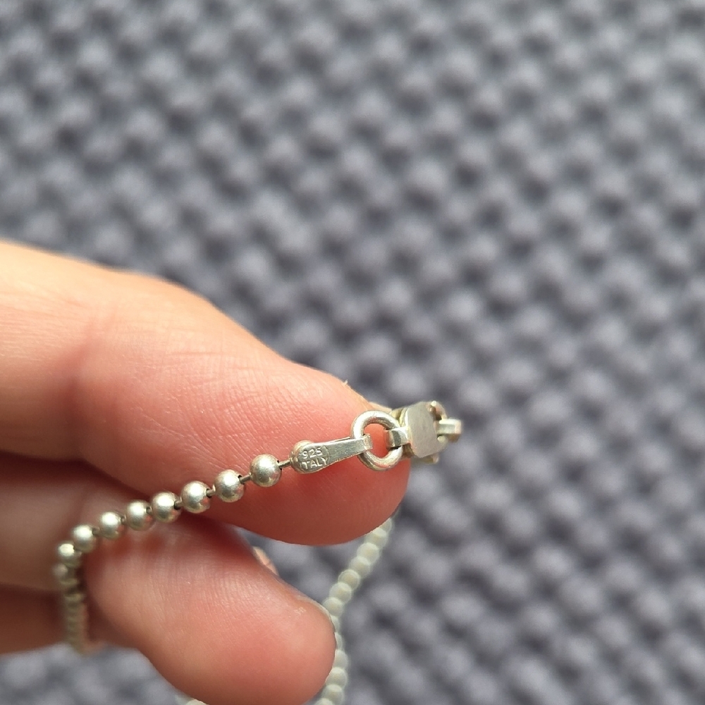 Silver Heart Initial Necklace - image 3